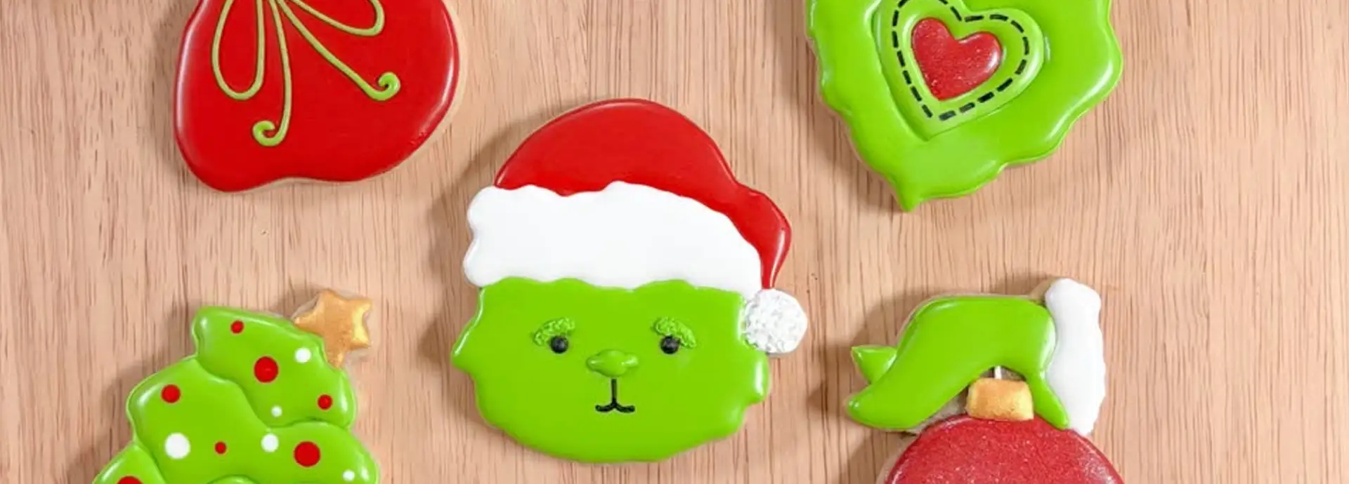 Image of cookies with Christmas decoration.